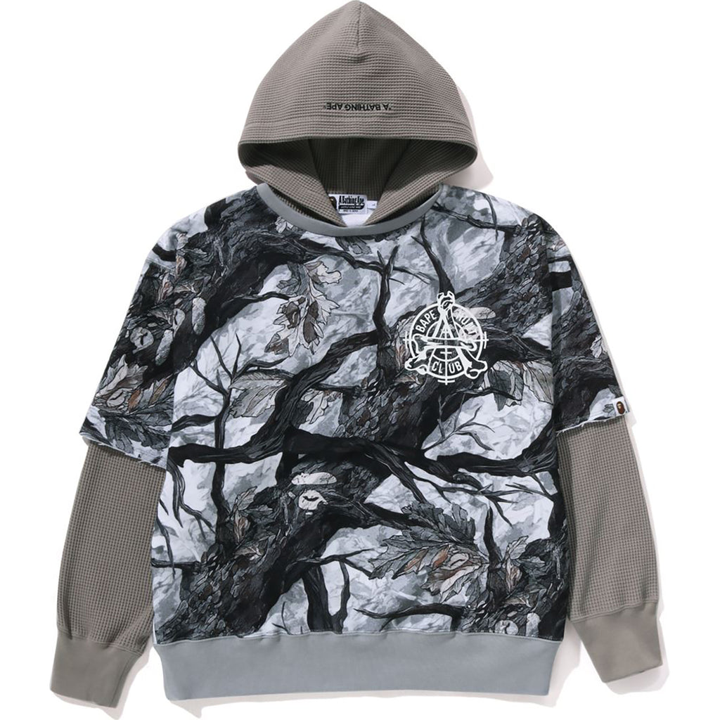 TREE EDGE CAMO LAYERED PULLOVER HOODIE MENS