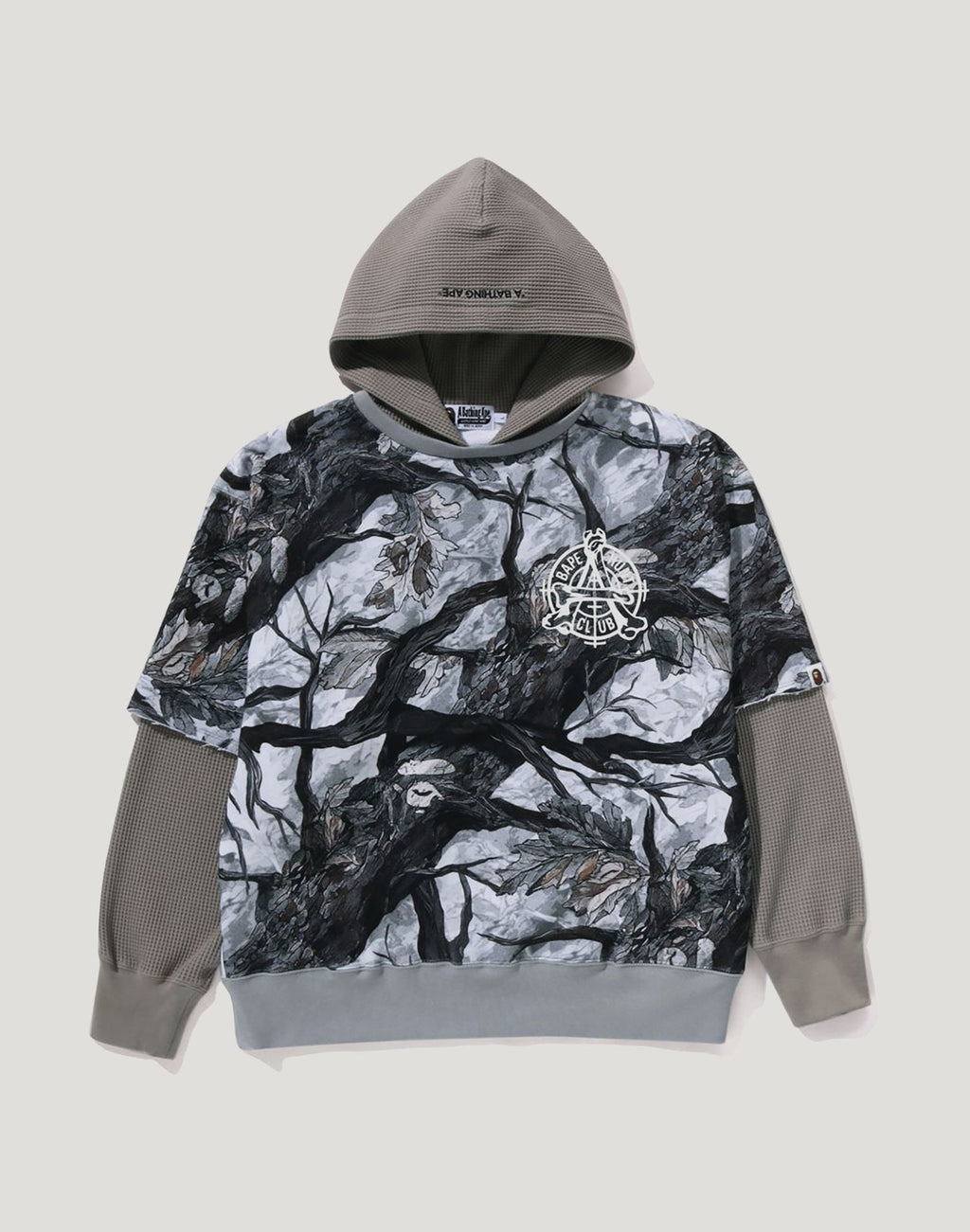 TREE EDGE CAMO LAYERED PULLOVER HOODIE MENS