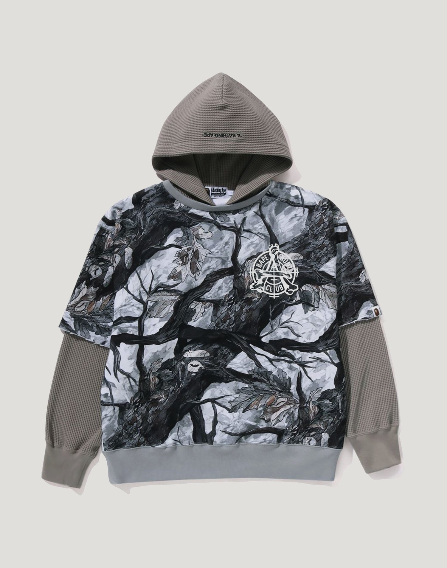 TREE EDGE CAMO LAYERED PULLOVER HOODIE MENS