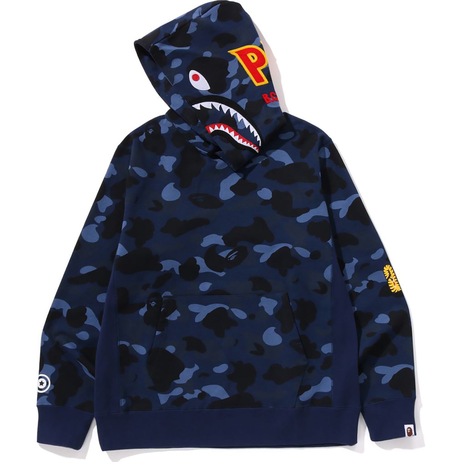 即完 BAPE COLOR CAMO SHARK HOODIE NAVY M COLOR CAMO SHARK FULL ZIP HOODIE | bape.com