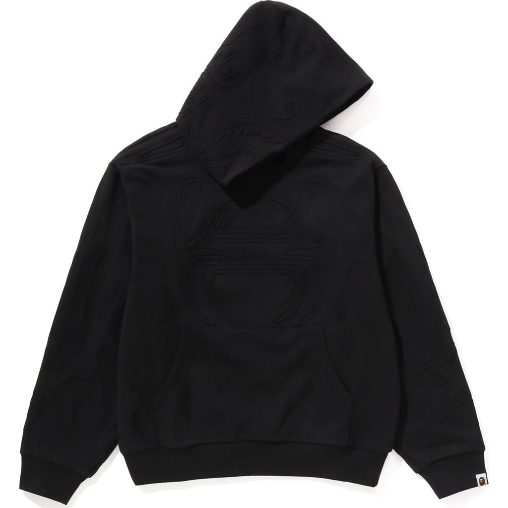 PADDED SHARK CROPPED FIT PULLOVER HOODIE MENS