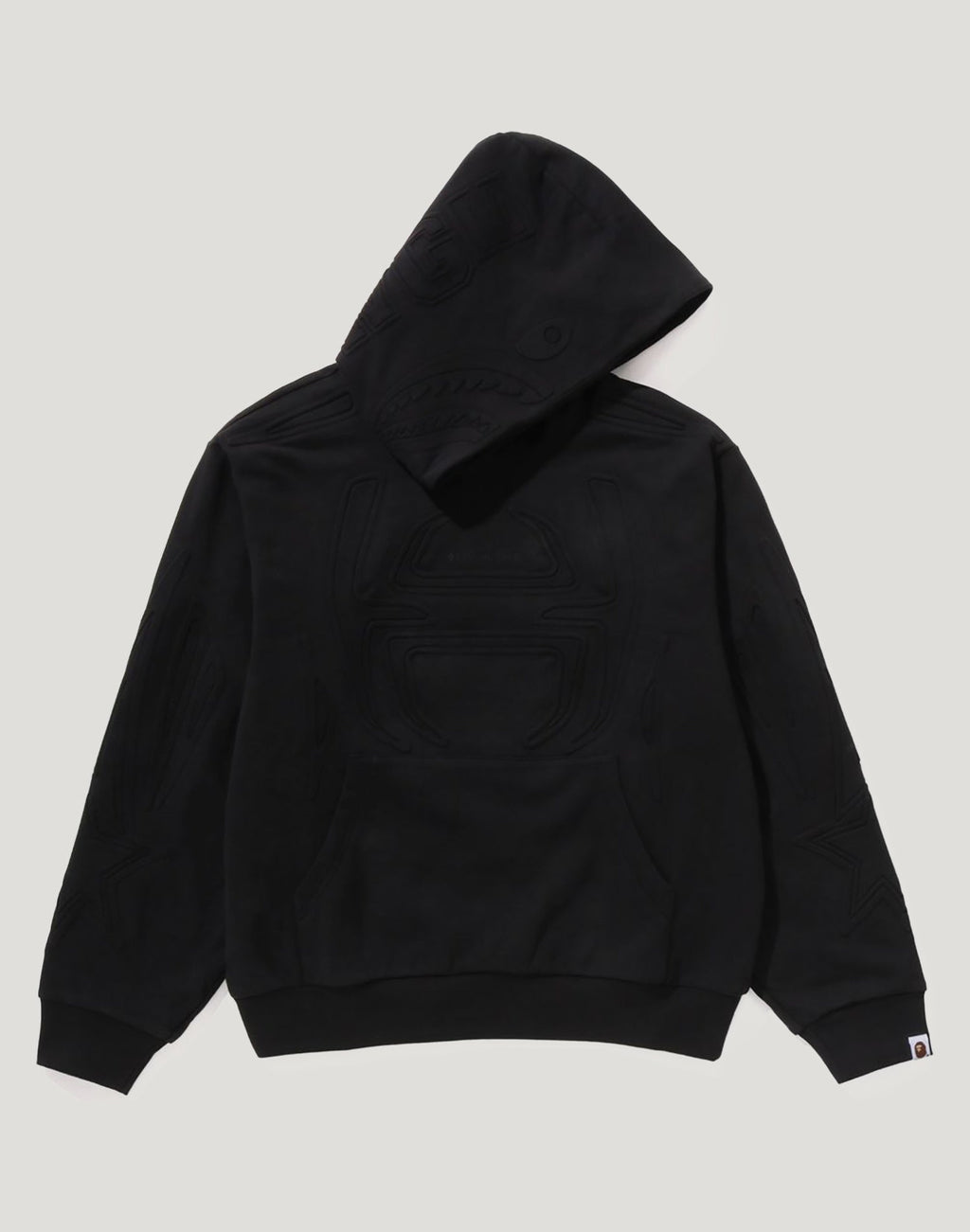 PADDED SHARK CROPPED FIT PULLOVER HOODIE MENS