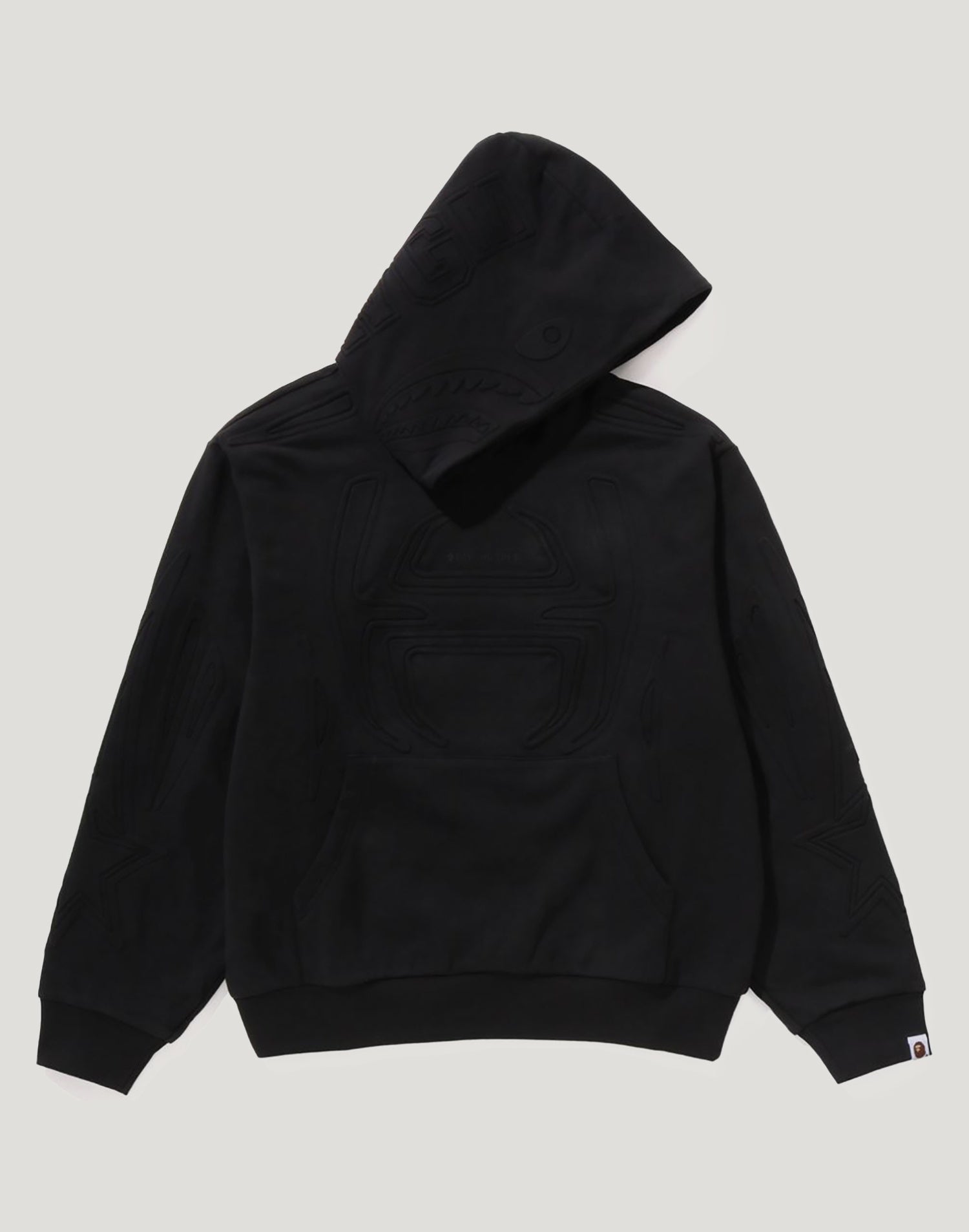PADDED SHARK CROPPED FIT PULLOVER HOODIE MENS