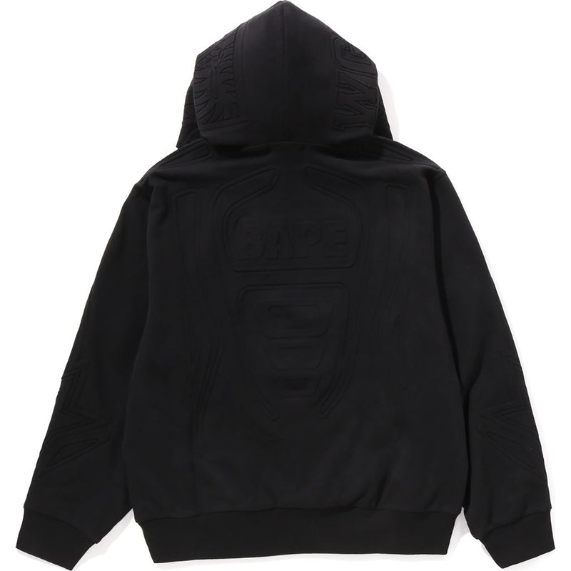 PADDED SHARK CROPPED FIT PULLOVER HOODIE MENS
