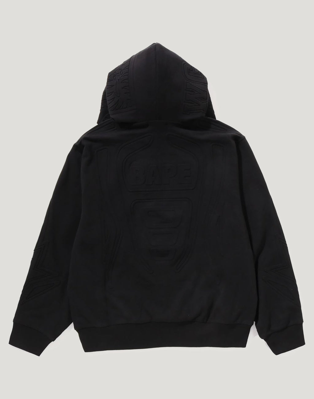 PADDED SHARK CROPPED FIT PULLOVER HOODIE MENS