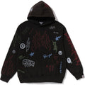 ALLOVER PRINT RELAXED FIT PULLOVER HOODIE MENS