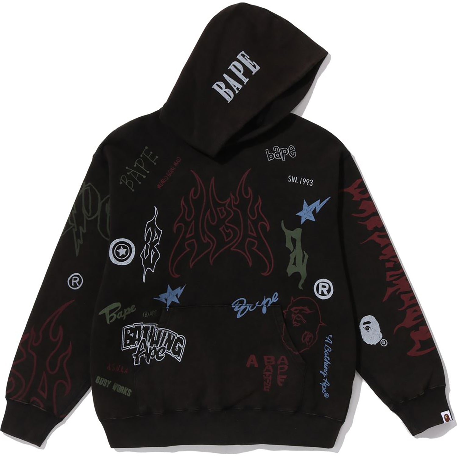 【BAPE】RELAXED FIT PULLOVER HOODIE ALLOVER PRINT RELAXED FIT PULLOVER HOODIE MENS – us.bape.com