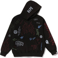 ALLOVER PRINT RELAXED FIT PULLOVER HOODIE MENS