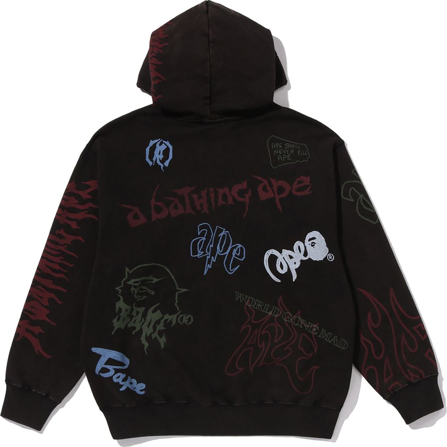 ALLOVER PRINT RELAXED FIT PULLOVER HOODIE MENS