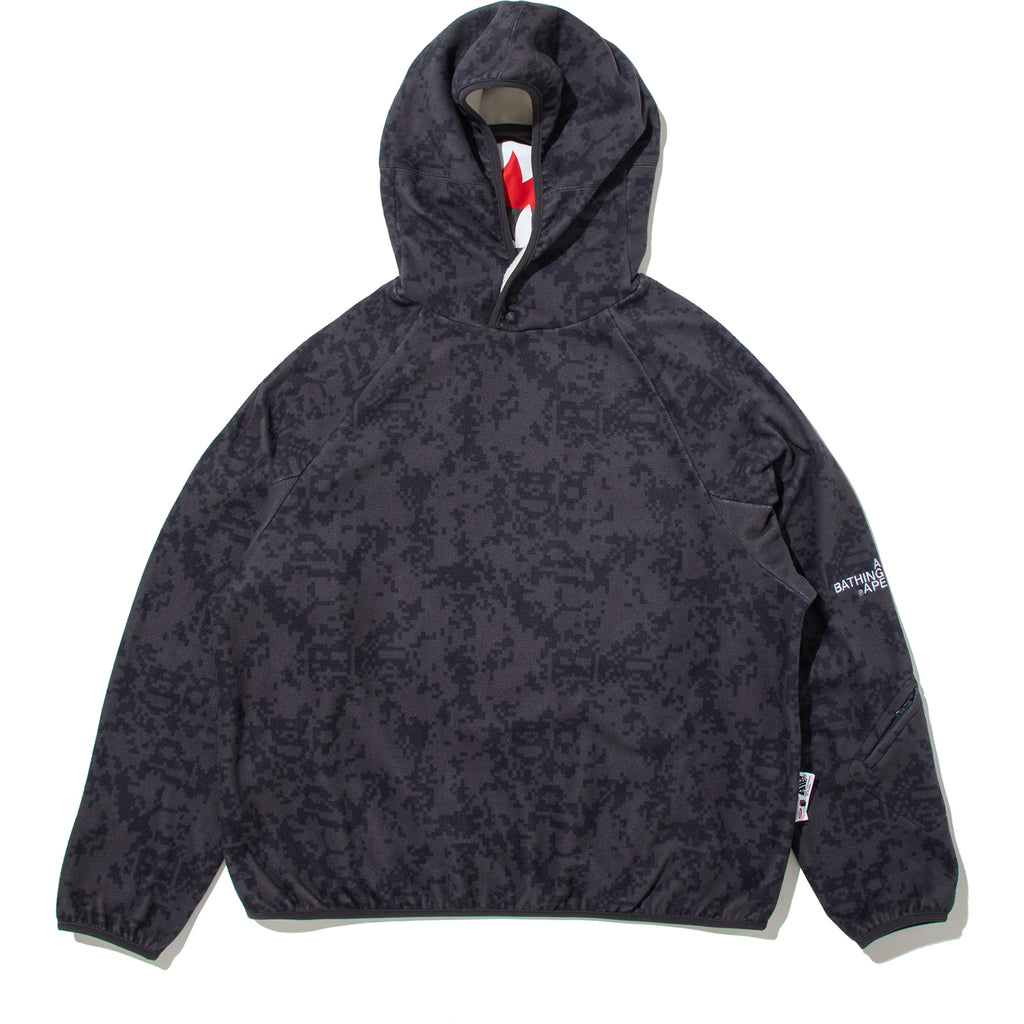 BAPE BY KAZUKI KURAISHI PIXELATE CAMO SHARK RELAXED FIT HOODIE MENS