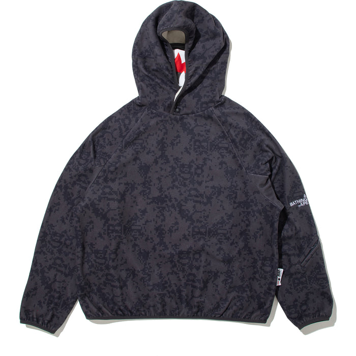 BAPE BY KAZUKI KURAISHI PIXELATE CAMO SHARK RELAXED FIT HOODIE MENS