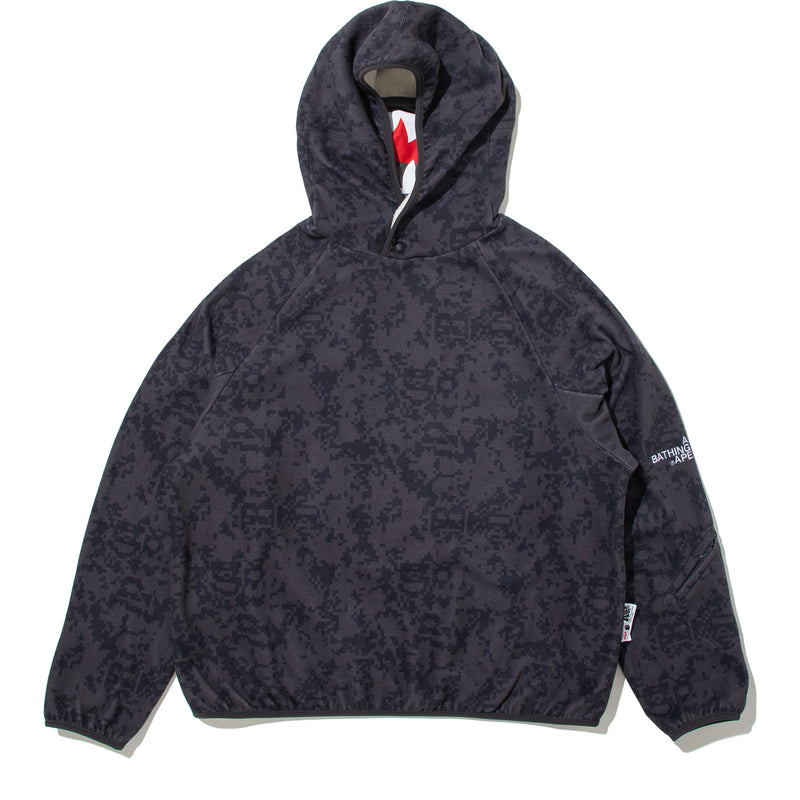 BAPE BY KAZUKI KURAISHI PIXELATE CAMO SHARK RELAXED FIT HOODIE MENS