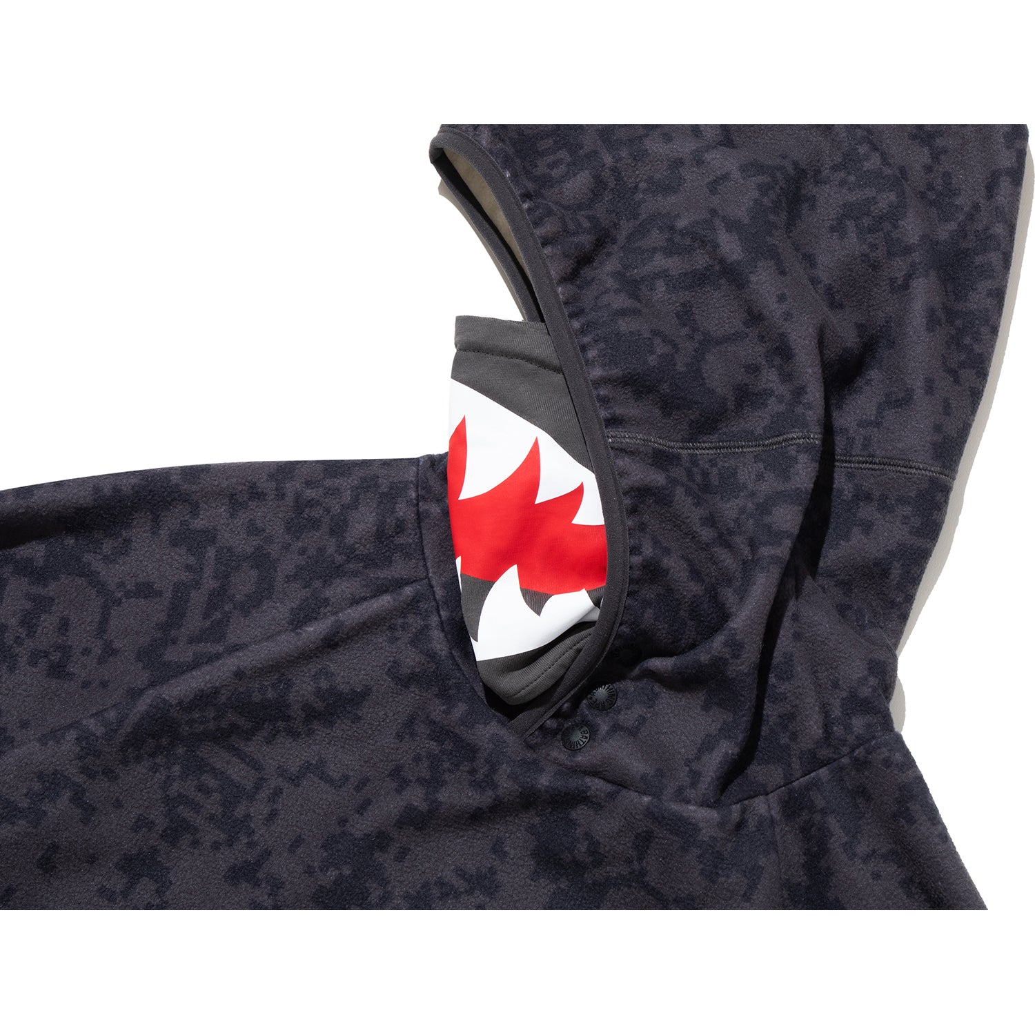 BAPE BY KAZUKI KURAISHI PIXELATE CAMO SHARK RELAXED FIT HOODIE