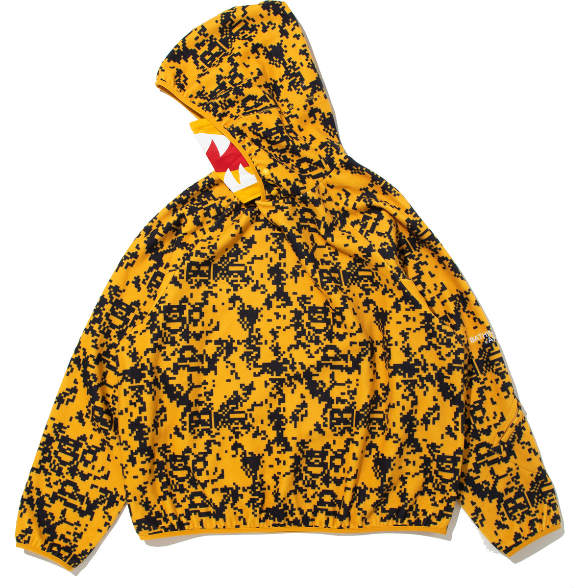 BAPE BY KAZUKI KURAISHI PIXELATE CAMO SHARK RELAXED FIT HOODIE MENS