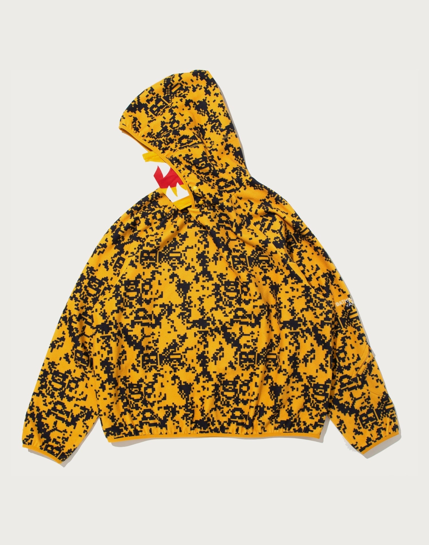 BAPE BY KAZUKI KURAISHI PIXELATE CAMO SHARK RELAXED FIT HOODIE MENS