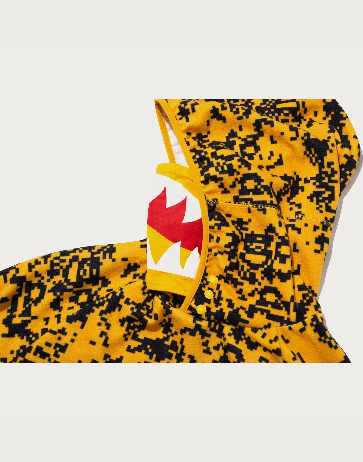 BAPE BY KAZUKI KURAISHI PIXELATE CAMO SHARK RELAXED FIT HOODIE MENS