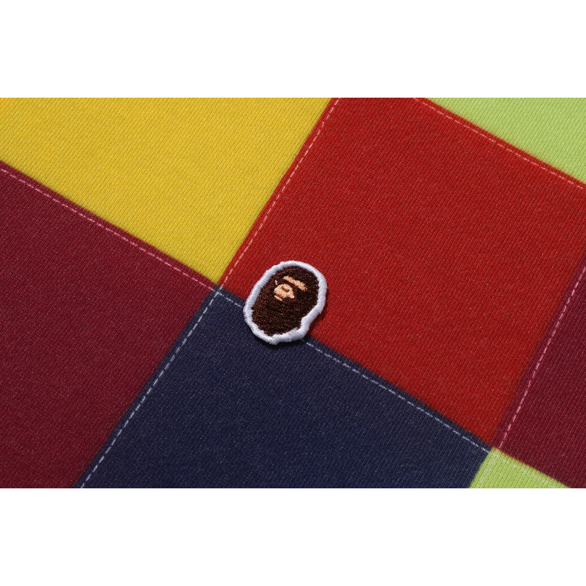 MULTI COLOR PATCHWORK PULLOVER HOODIE MENS