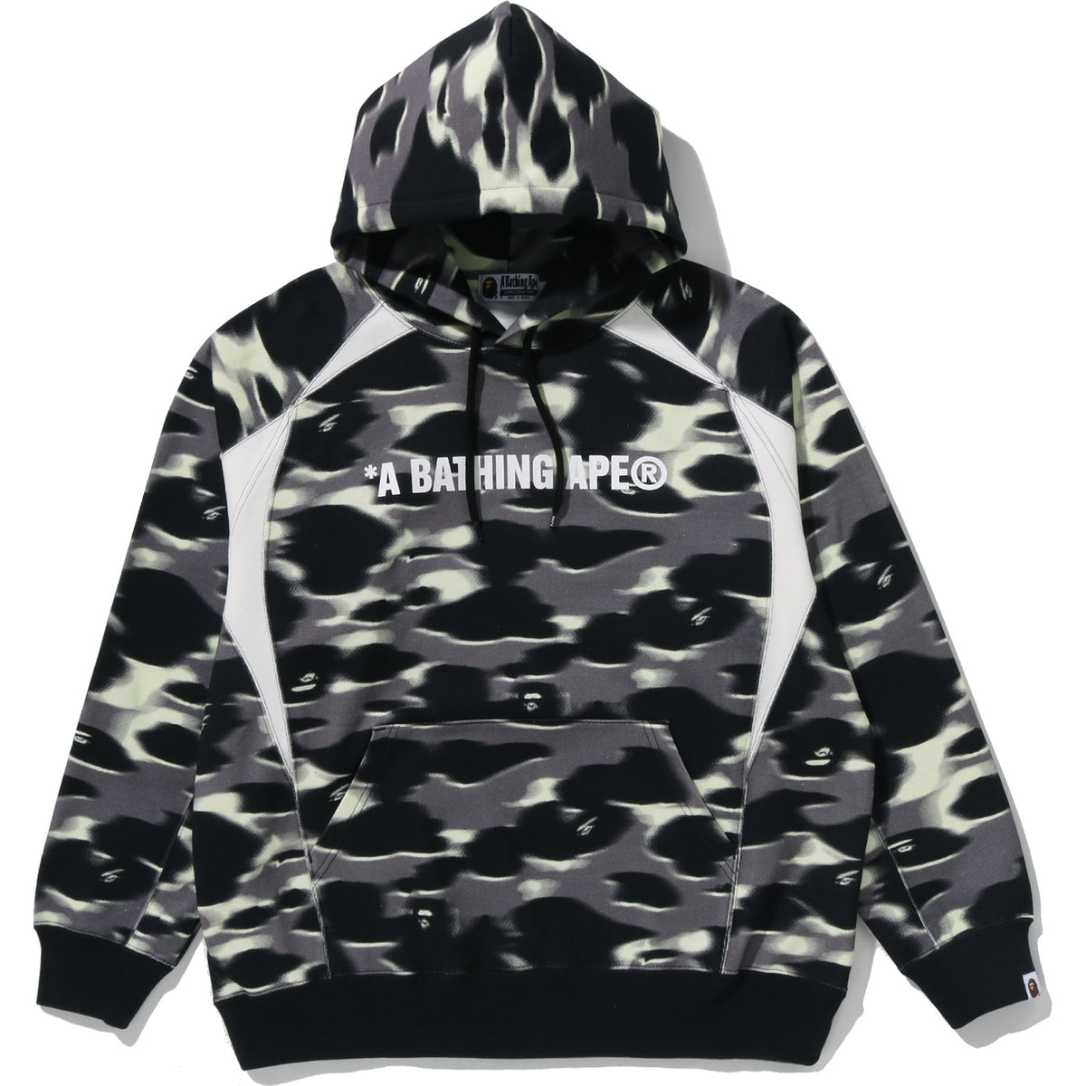SCREEN CAMO FOOTBALL LOGO RELAXED FIT PULLOVER HOODIE MENS