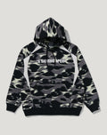 SCREEN CAMO FOOTBALL LOGO RELAXED FIT PULLOVER HOODIE MENS