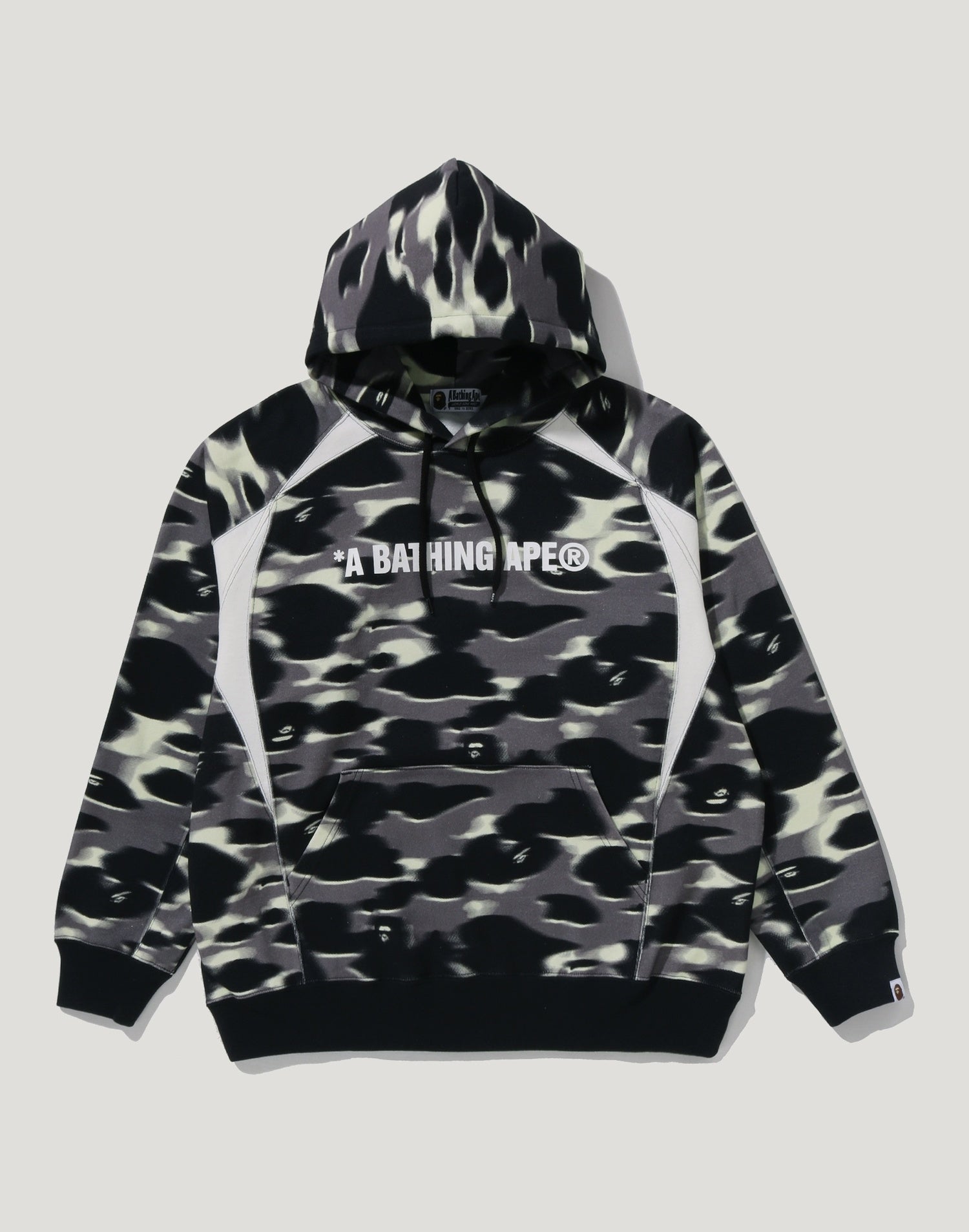SCREEN CAMO FOOTBALL LOGO RELAXED FIT PULLOVER HOODIE MENS