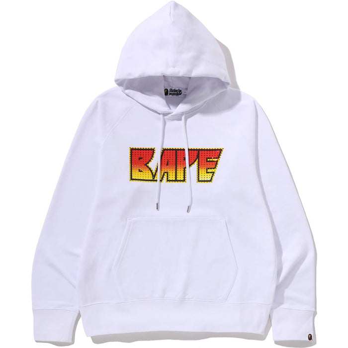 RHINESTONE LOGO REGULAR FIT PULLOVER HOODIE MENS