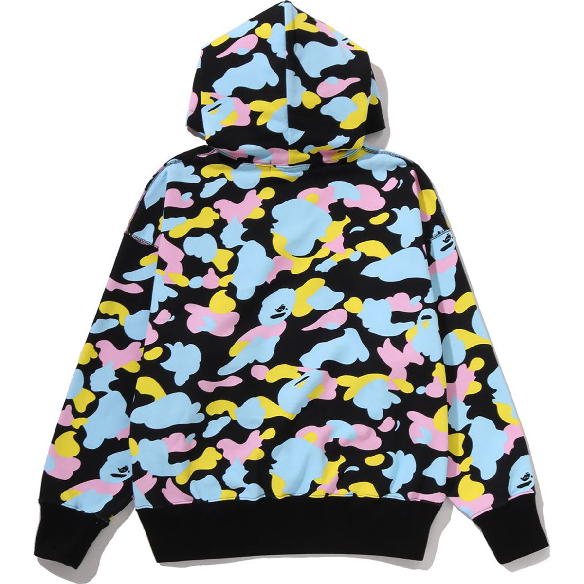 NEW MULTI CAMO LOGO OVERSIZED PULLOVER HOODIE LADIES