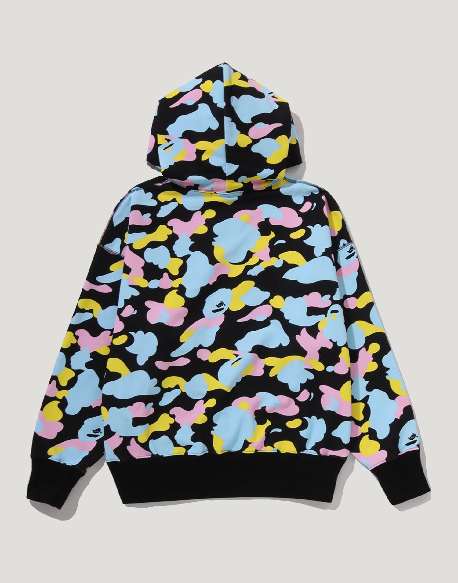 NEW MULTI CAMO LOGO OVERSIZED PULLOVER HOODIE LADIES