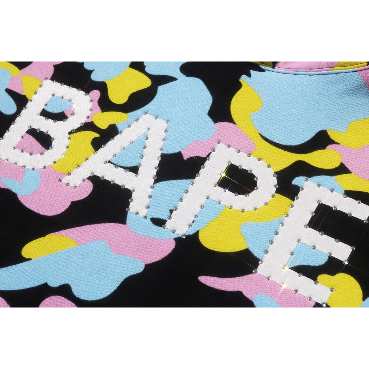 NEW MULTI CAMO LOGO OVERSIZED PULLOVER HOODIE LADIES