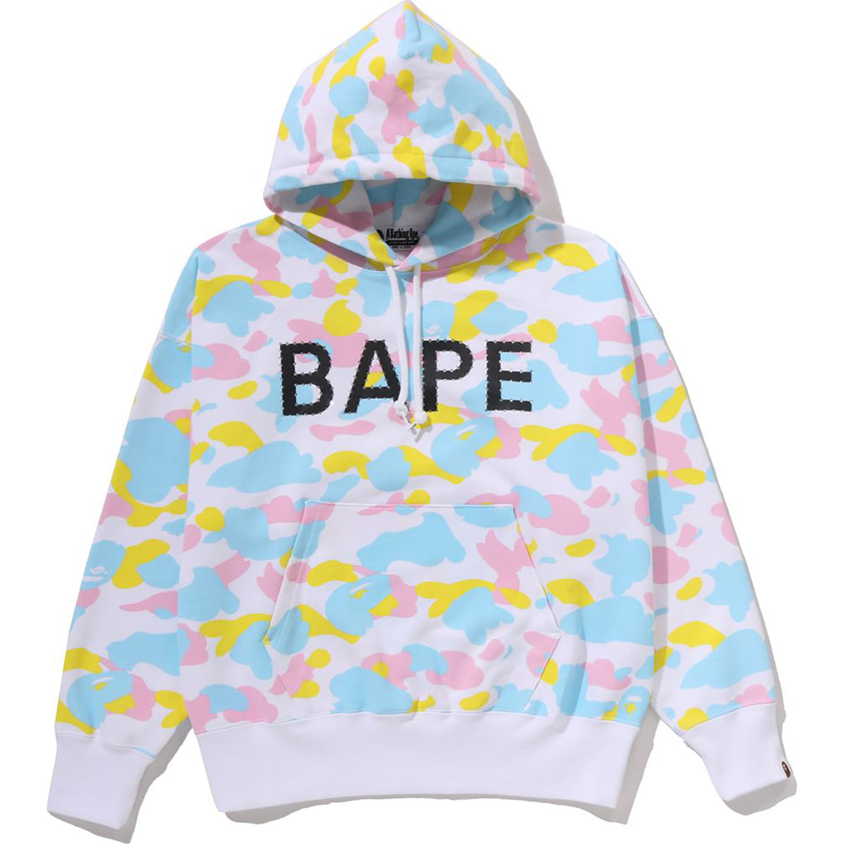 NEW MULTI CAMO LOGO OVERSIZED PULLOVER HOODIE LADIES