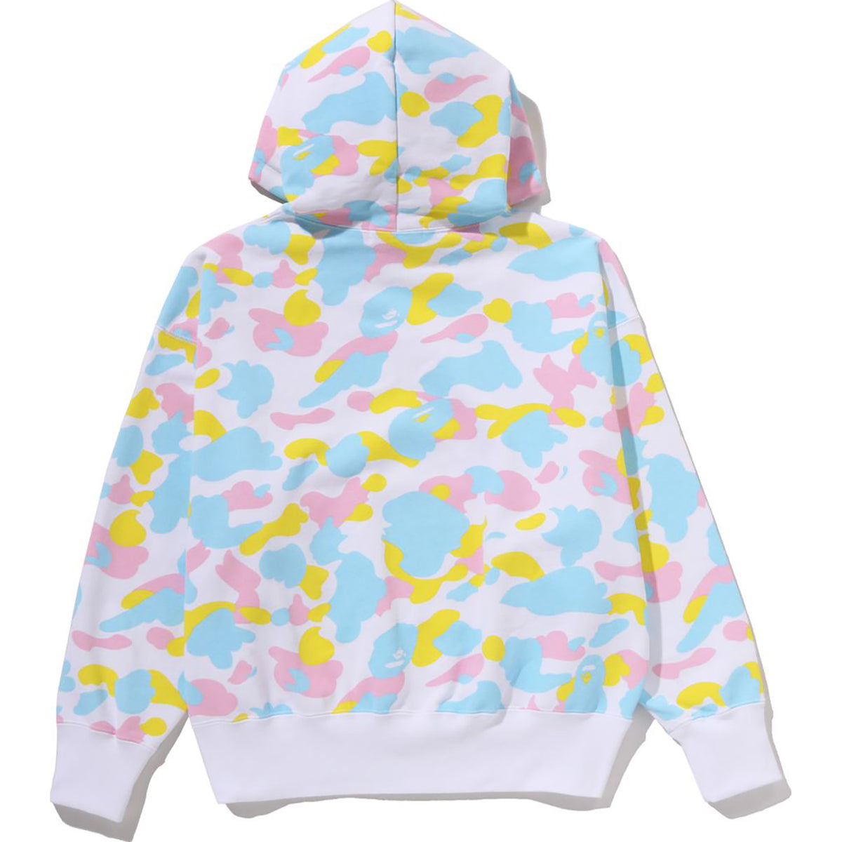 NEW MULTI CAMO LOGO OVERSIZED PULLOVER HOODIE LADIES