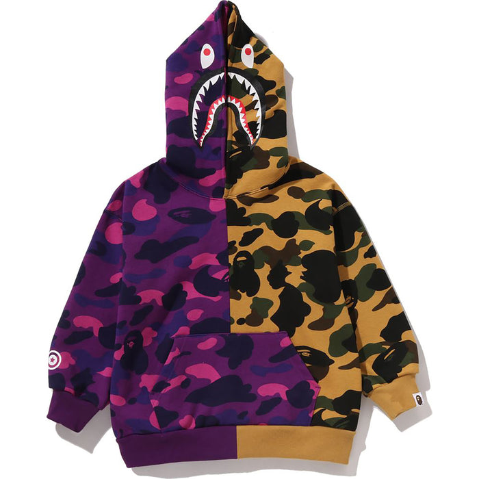 SPLIT CAMO SHARK RELAXED FIT PULLOVER HOODIE KIDS