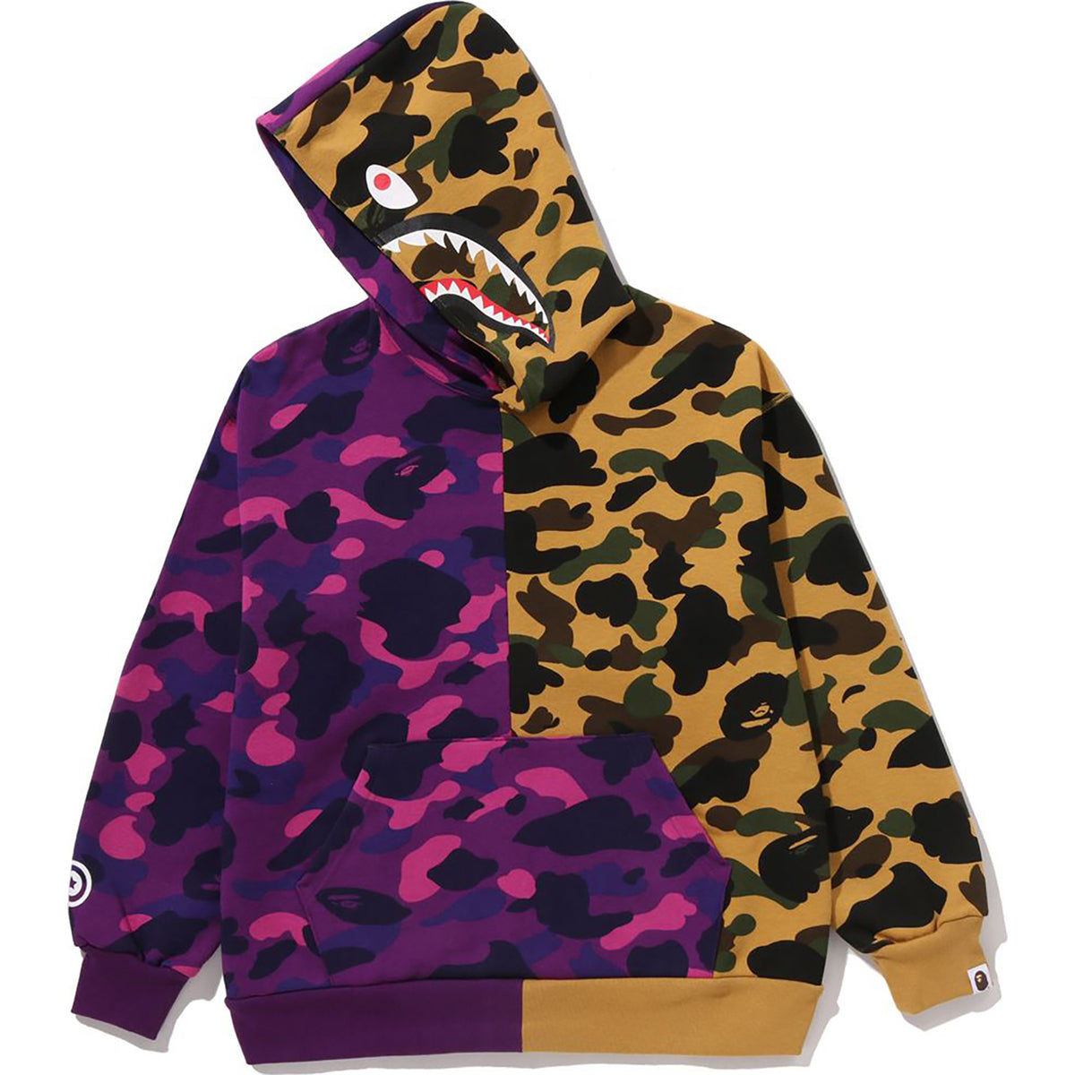 SPLIT CAMO SHARK RELAXED FIT PULLOVER HOODIE JR KIDS