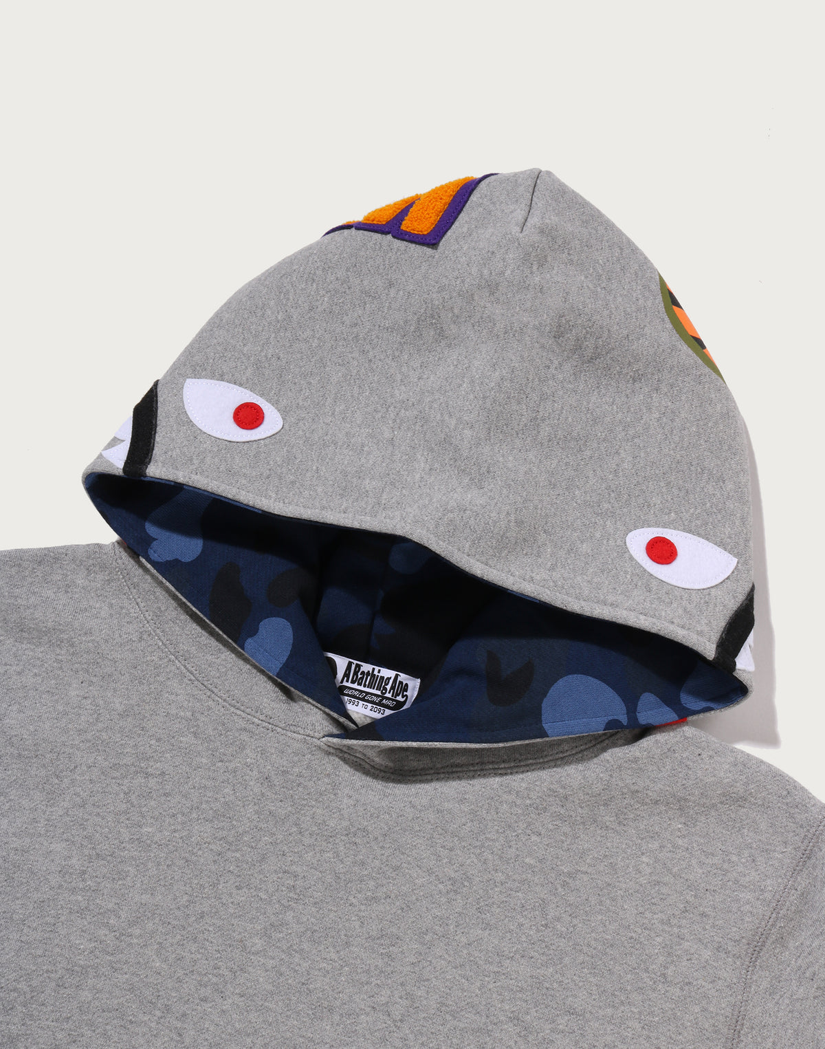 COLOR CAMO SHARK PULLOVER HOODIE MENS