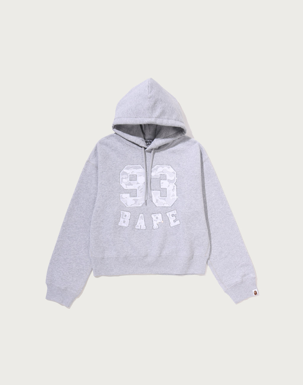 CAMO LACE PATCH BOXY CROPPED PULLOVER HOODIE LADIES