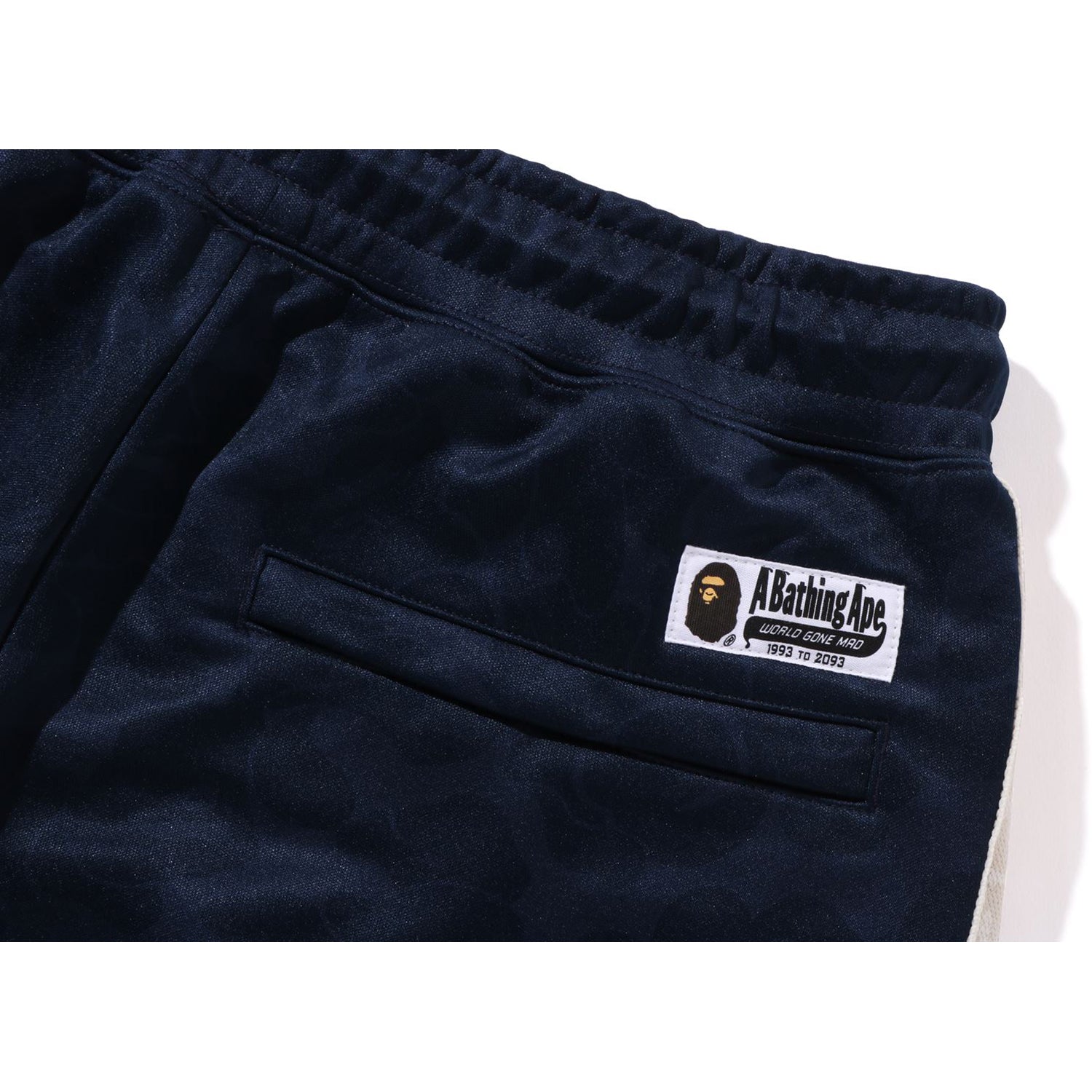 Bape Tonal Solid Camo Track Pants Navy