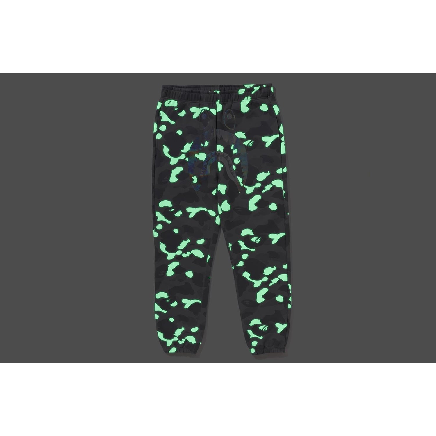 A Bathing Ape Men City Camo Shark Sweat Pants black