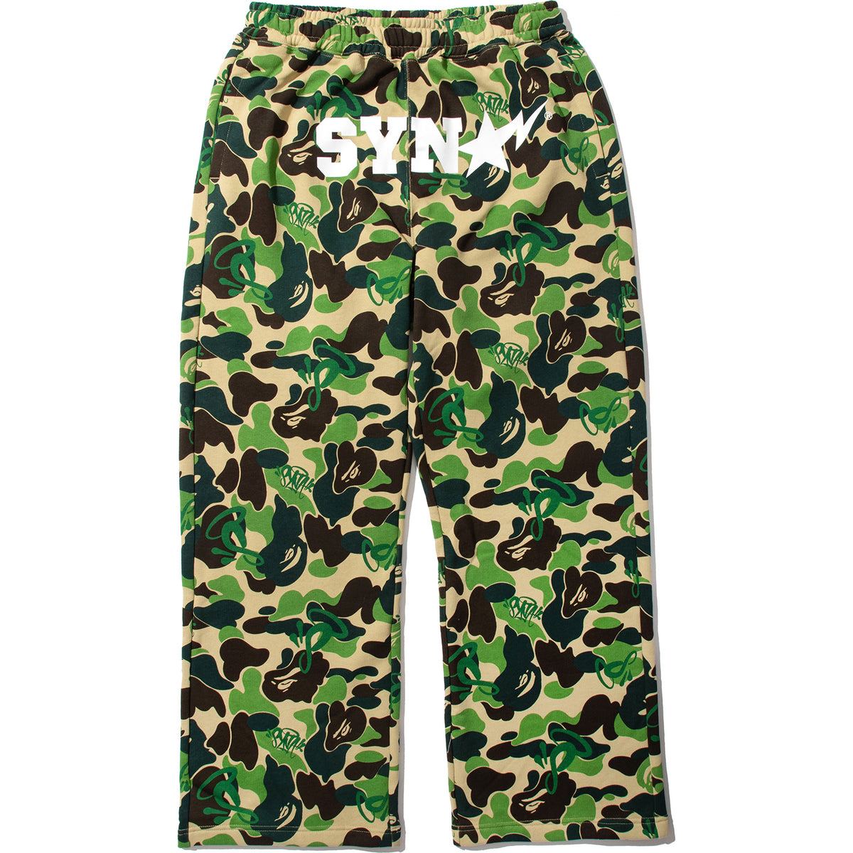 BAPE X SPOTIFY BY CENTRAL CEE CAMO RELAXED FIT SWEATPANTS MENS