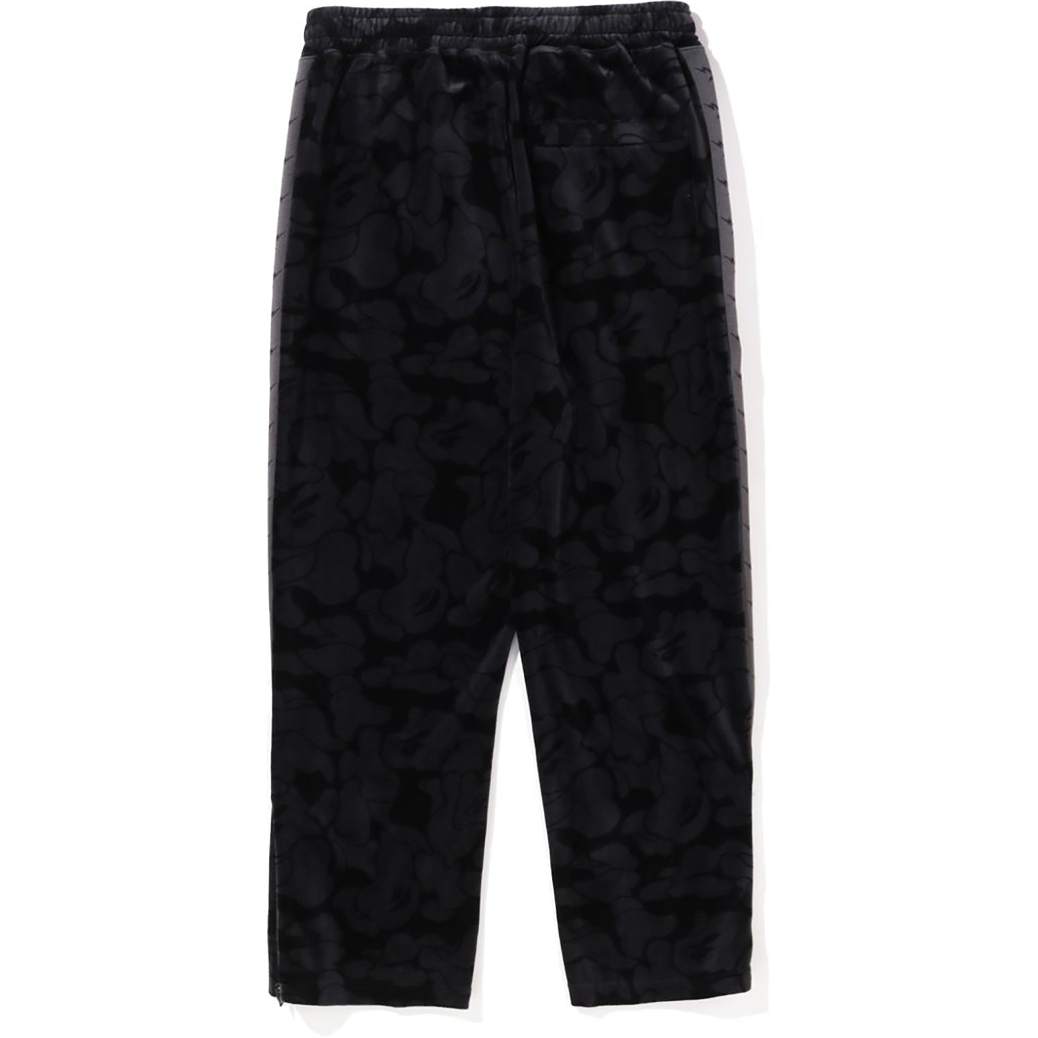 SOLID CAMO VELOUR METAL ONE POINT TRACK PANTS - BAPE Men's Pants