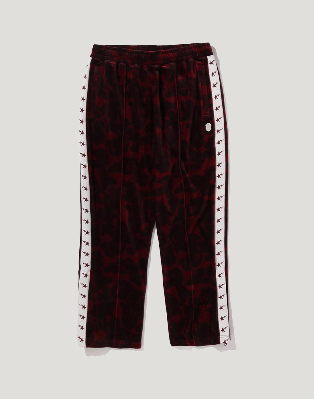 SOLID CAMO VELOUR METAL ONE POINT RELAXED FIT TRACK PANTS MENS