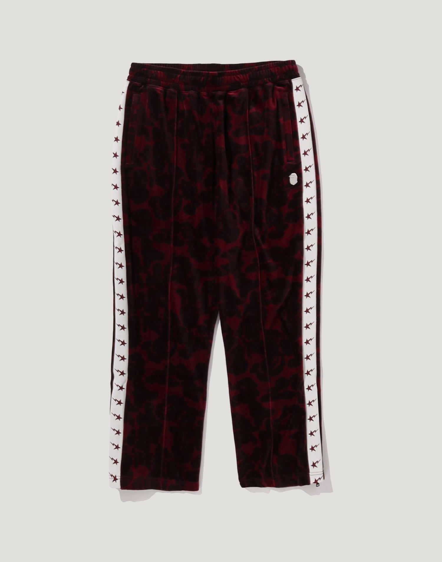 SOLID CAMO VELOUR METAL ONE POINT RELAXED FIT TRACK PANTS MENS