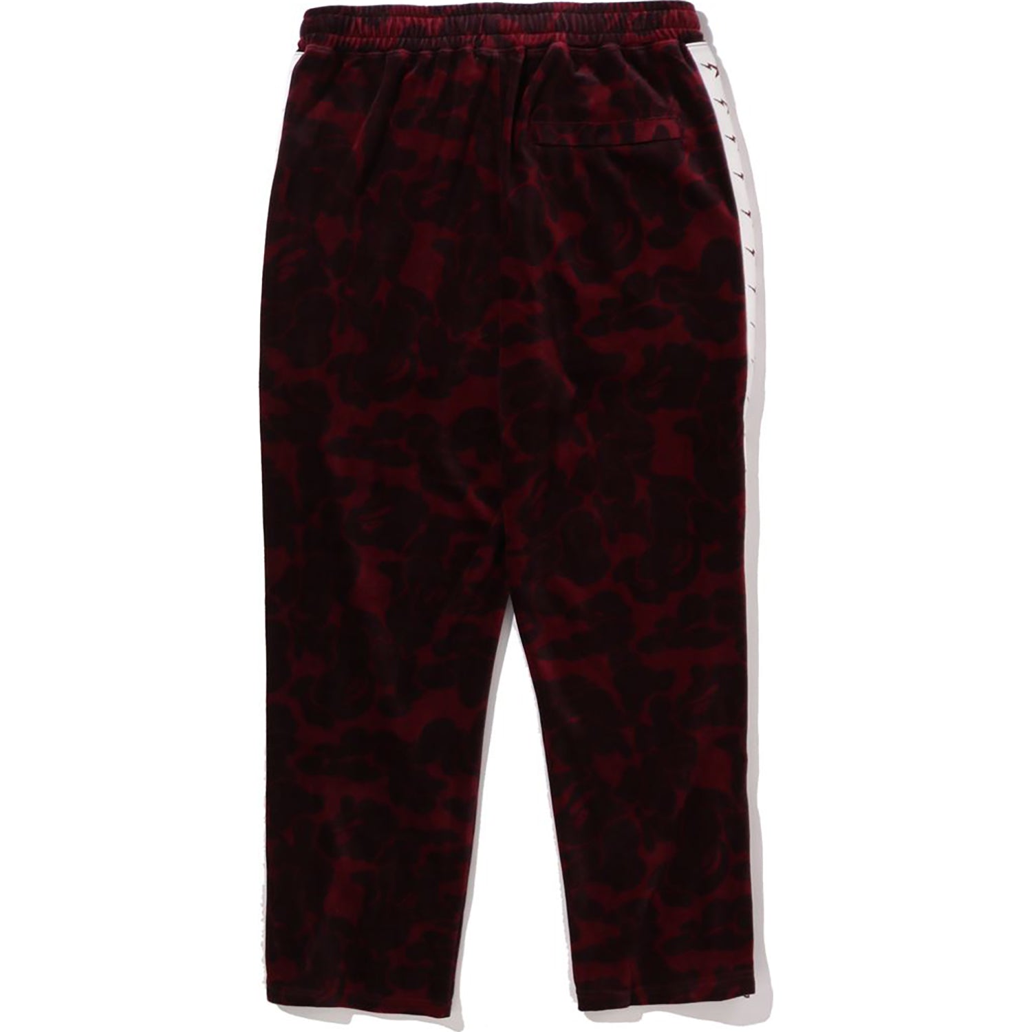 SOLID CAMO VELOUR METAL ONE POINT TRACK PANTS - BAPE Men's Pants