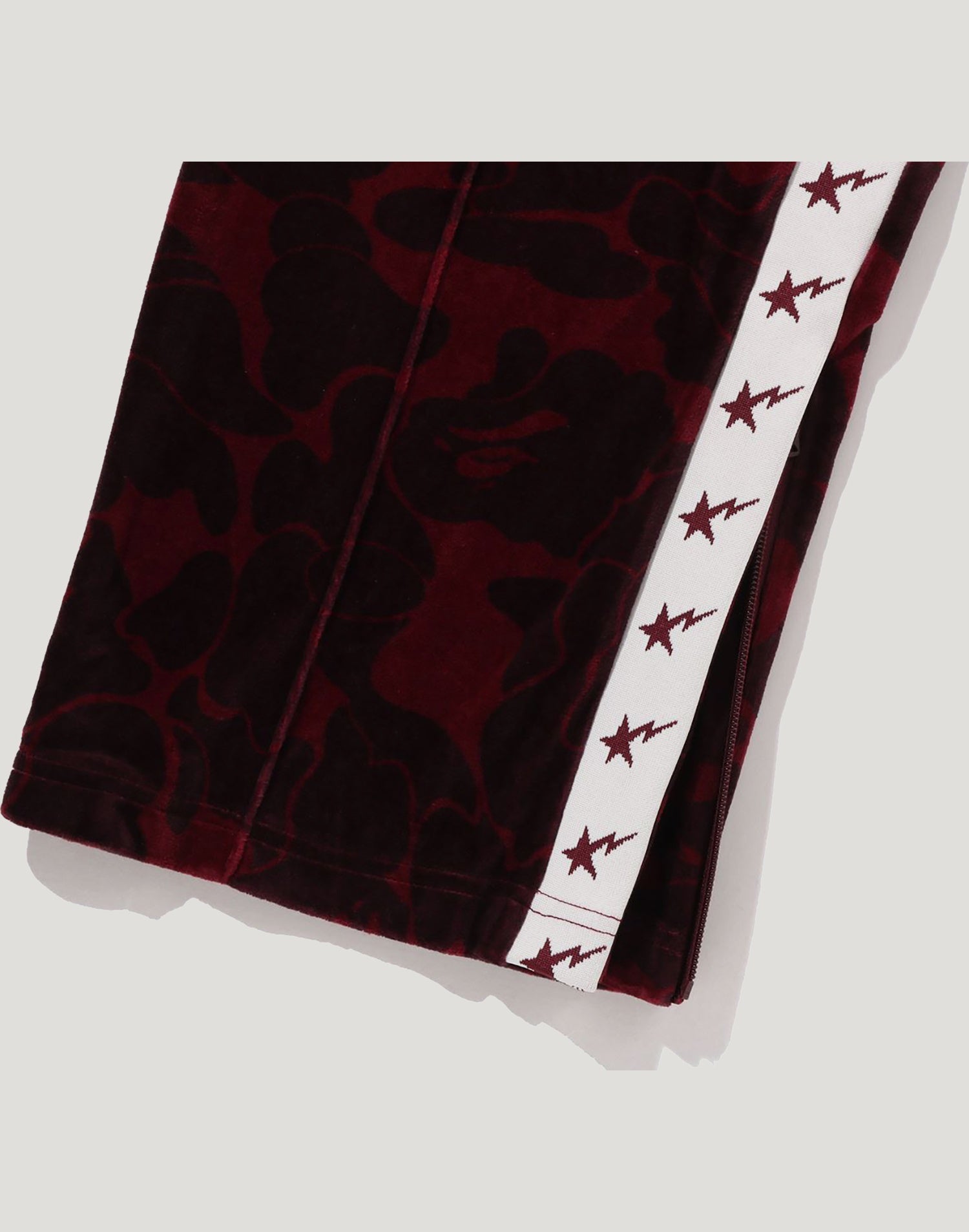 SOLID CAMO VELOUR METAL ONE POINT RELAXED FIT TRACK PANTS MENS