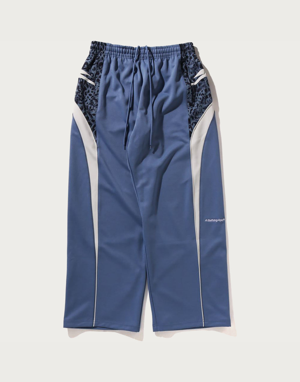 WILD LEOPARD PATTERN OVERSIZED FIT TRACK PANTS MENS