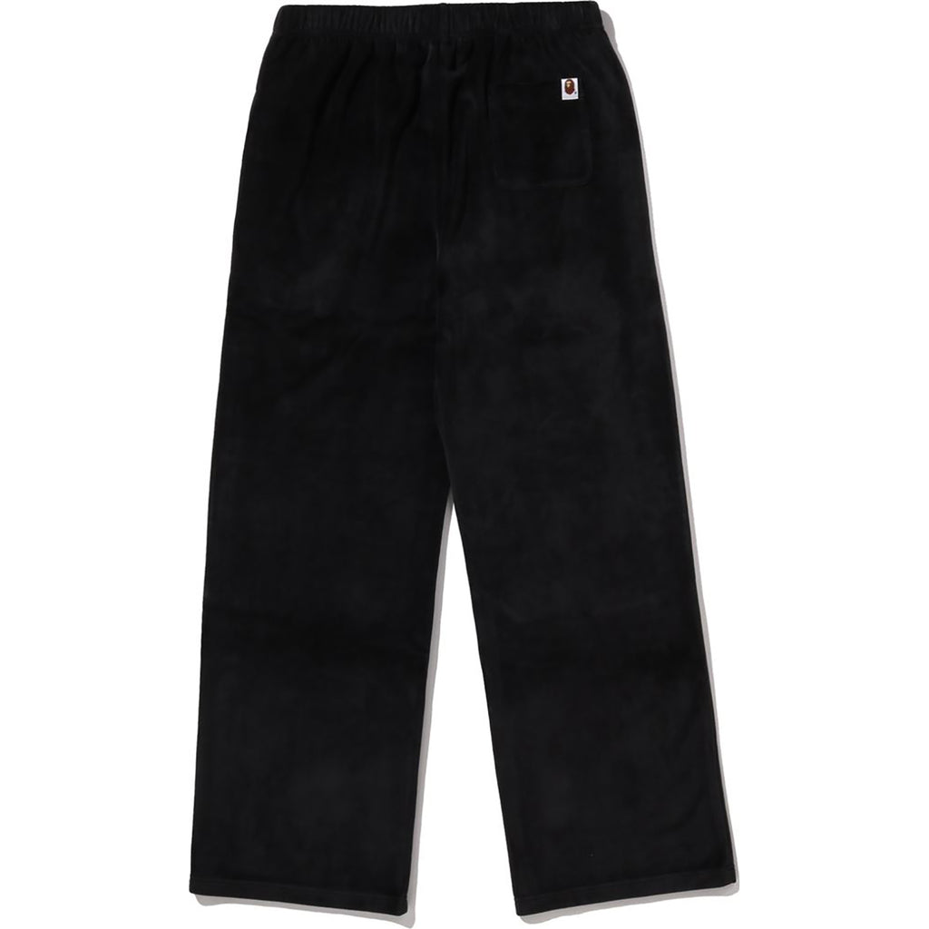 CRYSTAL STONE APE HEAD VELOUR WIDE PANTS LADIES