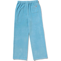 CRYSTAL STONE APE HEAD VELOUR WIDE PANTS LADIES