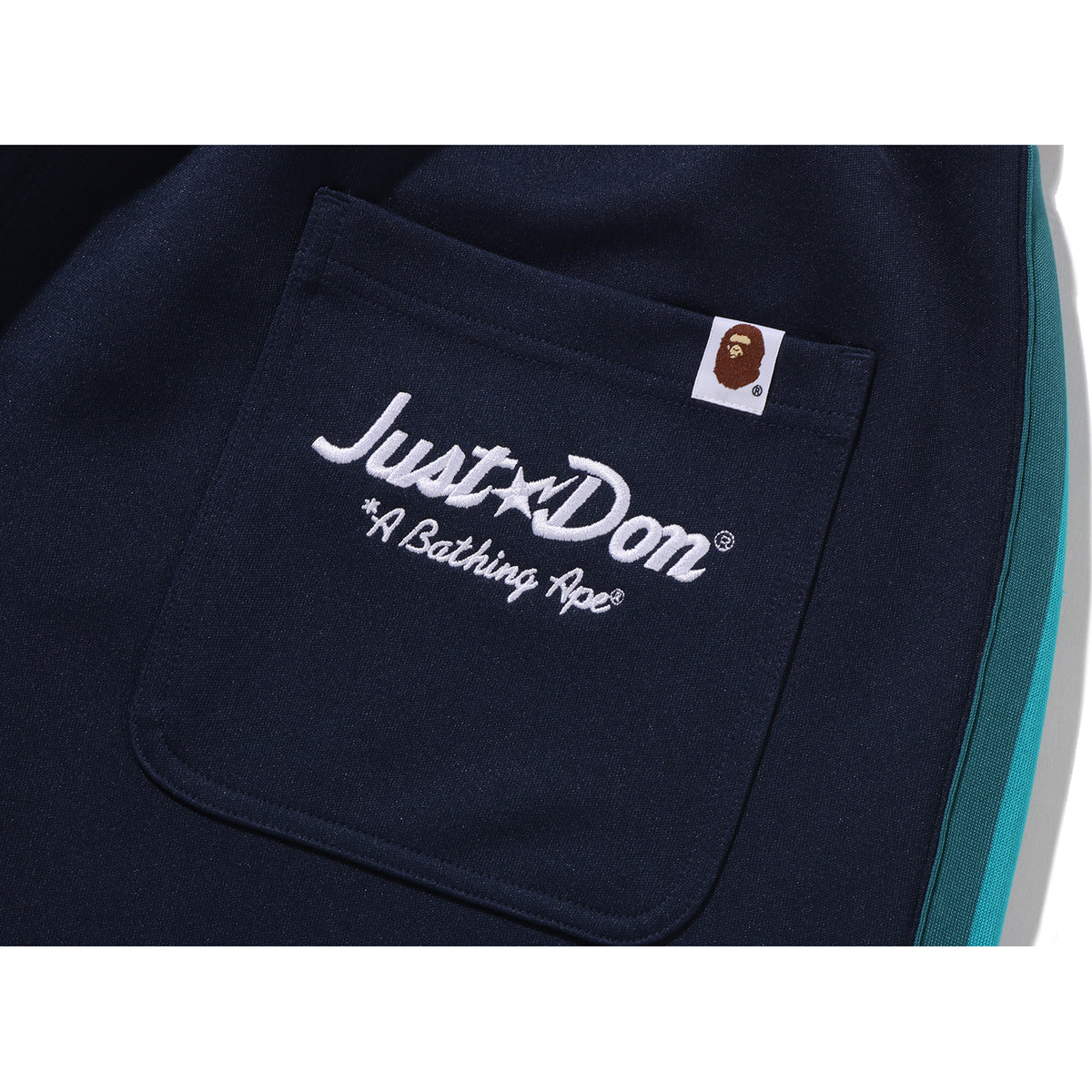 BAPE X JUST DON COLOR CAMO STA RELAXED FIT TRACK PANTS MENS