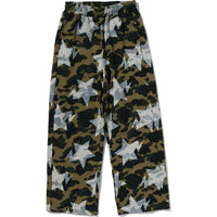 STA OVER PRINT 1ST CAMO CRYSTAL STONE SWEAT PANTS LADIES