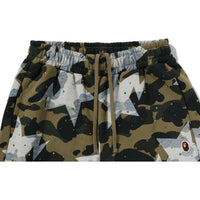 STA OVER PRINT 1ST CAMO CRYSTAL STONE SWEAT PANTS LADIES