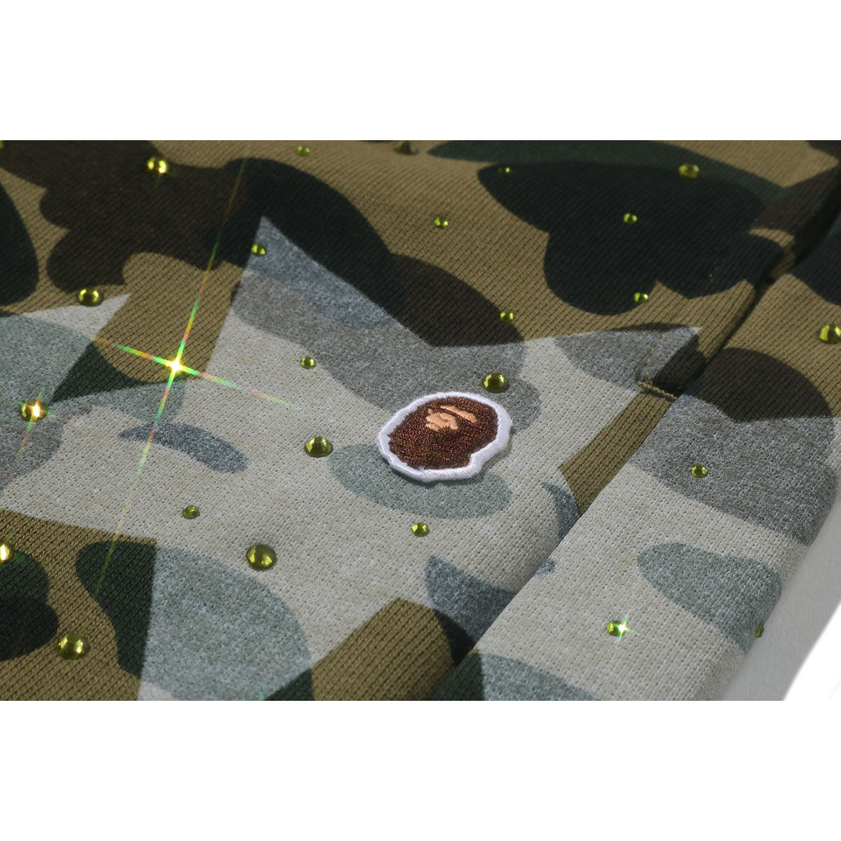 STA OVER PRINT 1ST CAMO CRYSTAL STONE SWEAT PANTS LADIES