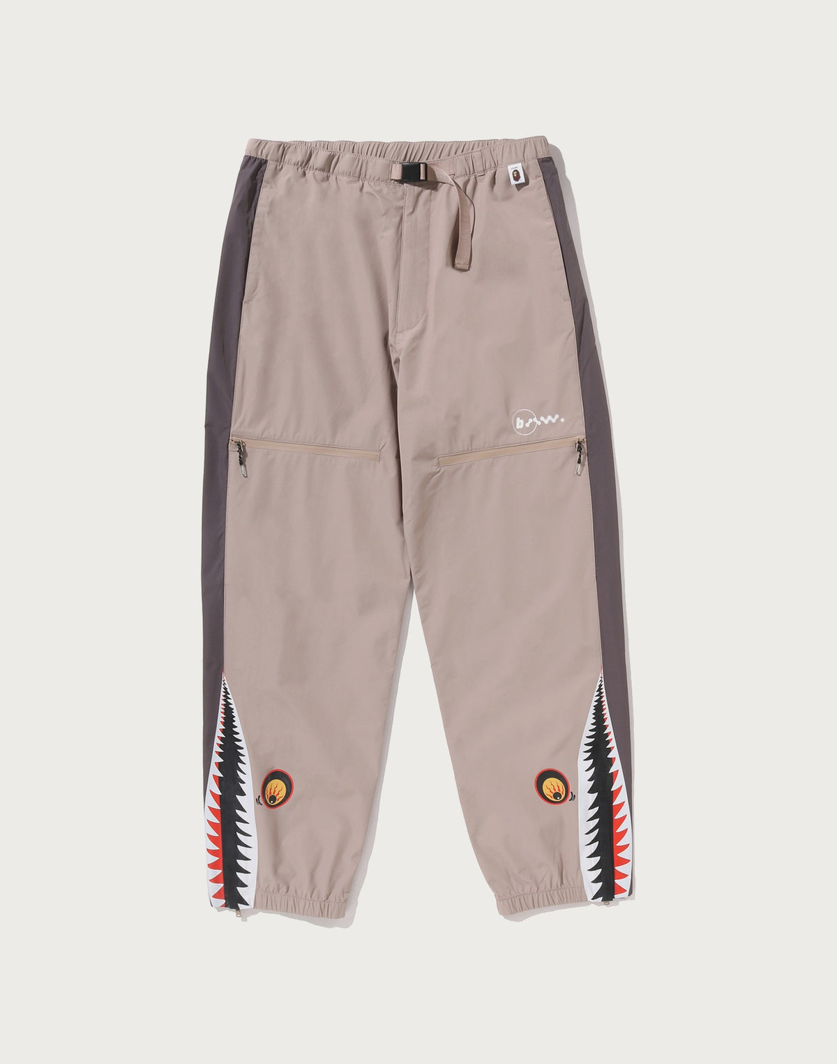 BAPE BY KAZUKI KURAISHI BELTED 3-LAYER SHARK PANTS MENS